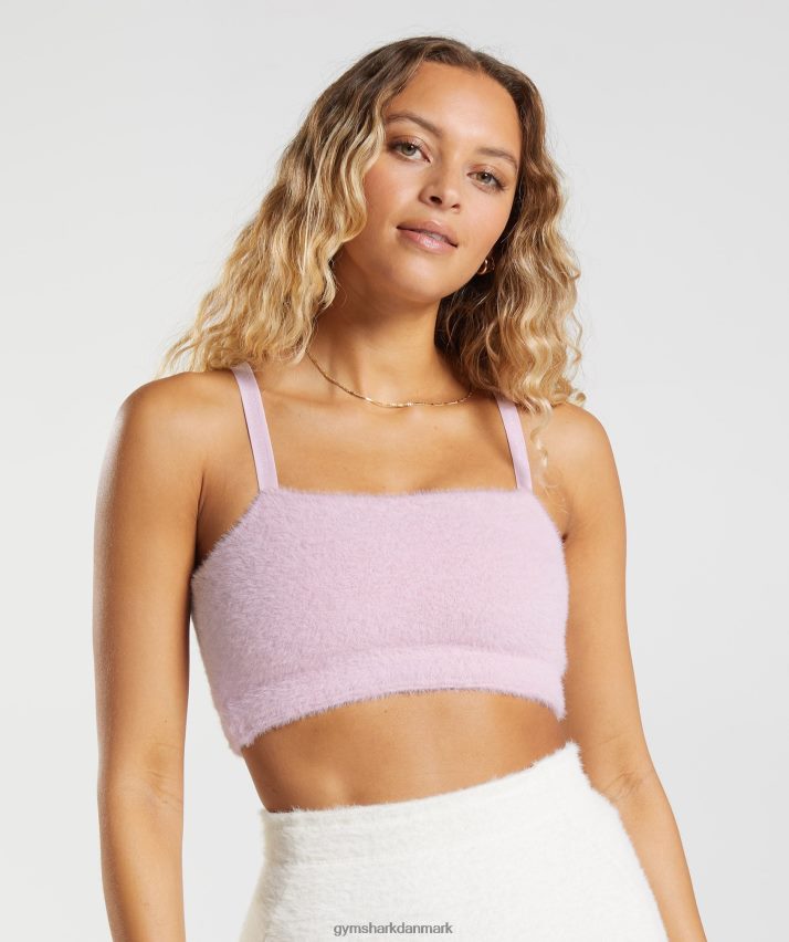 Kvinder Gymshark whitney øjenvipper strikket bandeau N4ZDDN226 presset kronblad pink