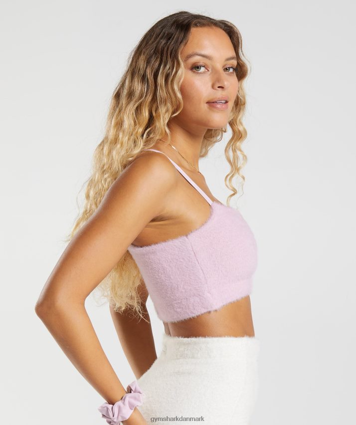 Kvinder Gymshark whitney øjenvipper strikket bandeau N4ZDDN226 presset kronblad pink