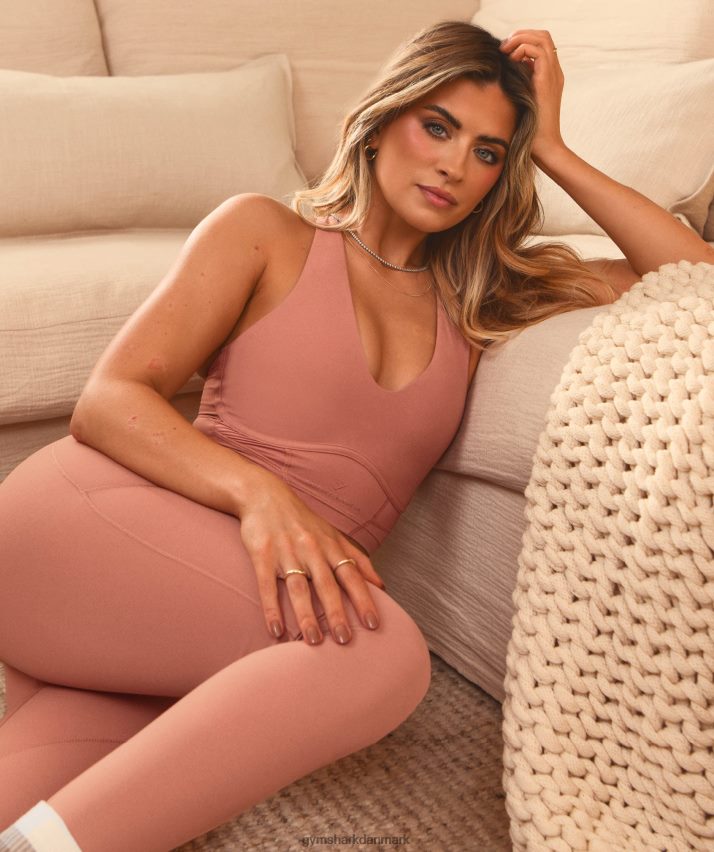 Kvinder Gymshark whitney longline bh N4ZDDN201 canyon rød