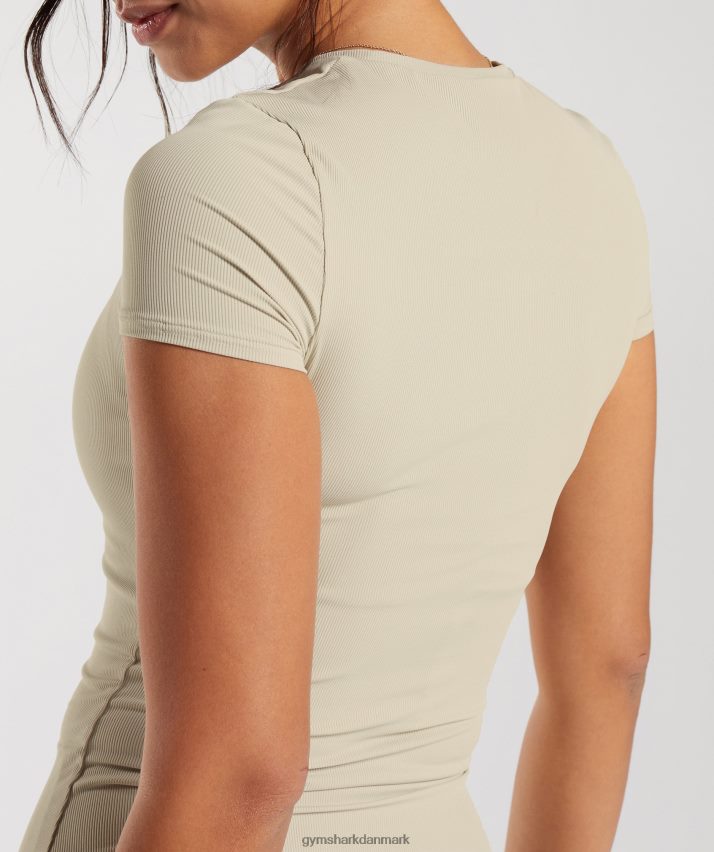 Kvinder Gymshark hæve top N4ZDDN440 sandbrun