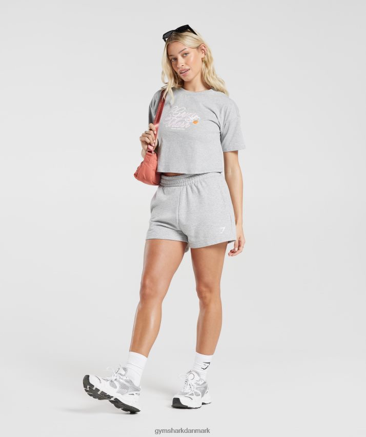 Kvinder Gymshark kraftig ferskenfarvet midi top N4ZDDN427 lysegrå mergel