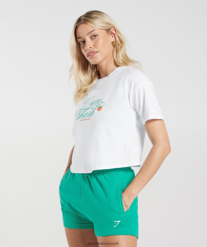 Kvinder Gymshark kraftig ferskenfarvet midi top N4ZDDN428 hvid