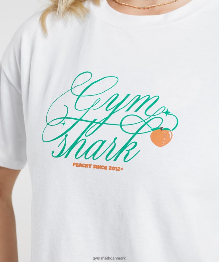 Kvinder Gymshark kraftig ferskenfarvet midi top N4ZDDN428 hvid