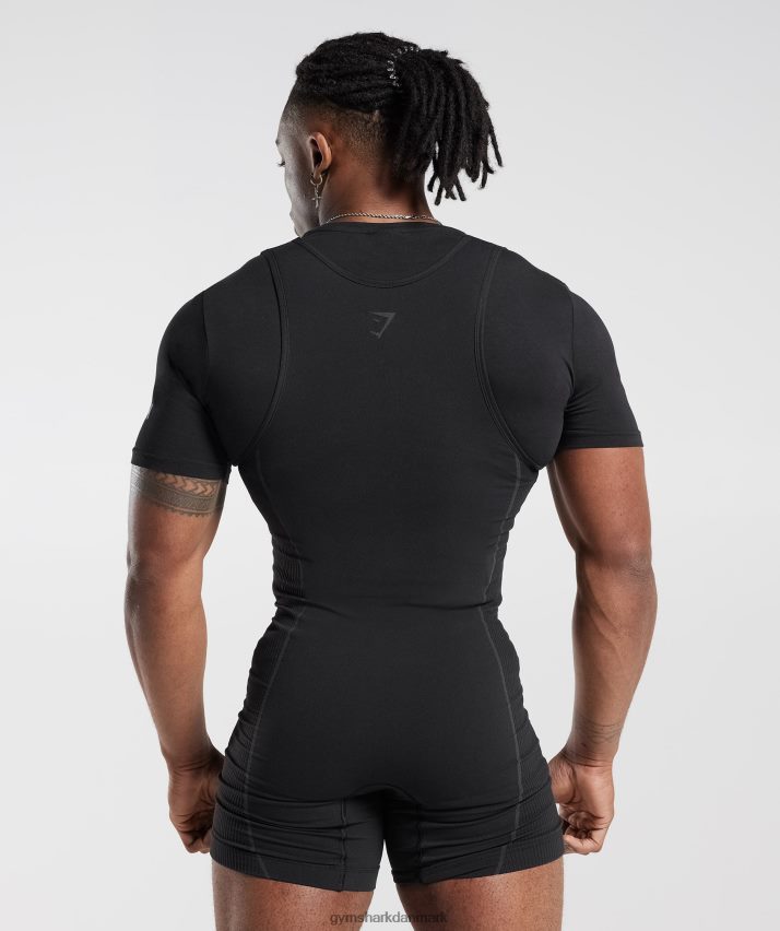 Kvinder Gymshark singlet t-shirt N4ZDDN497 sort