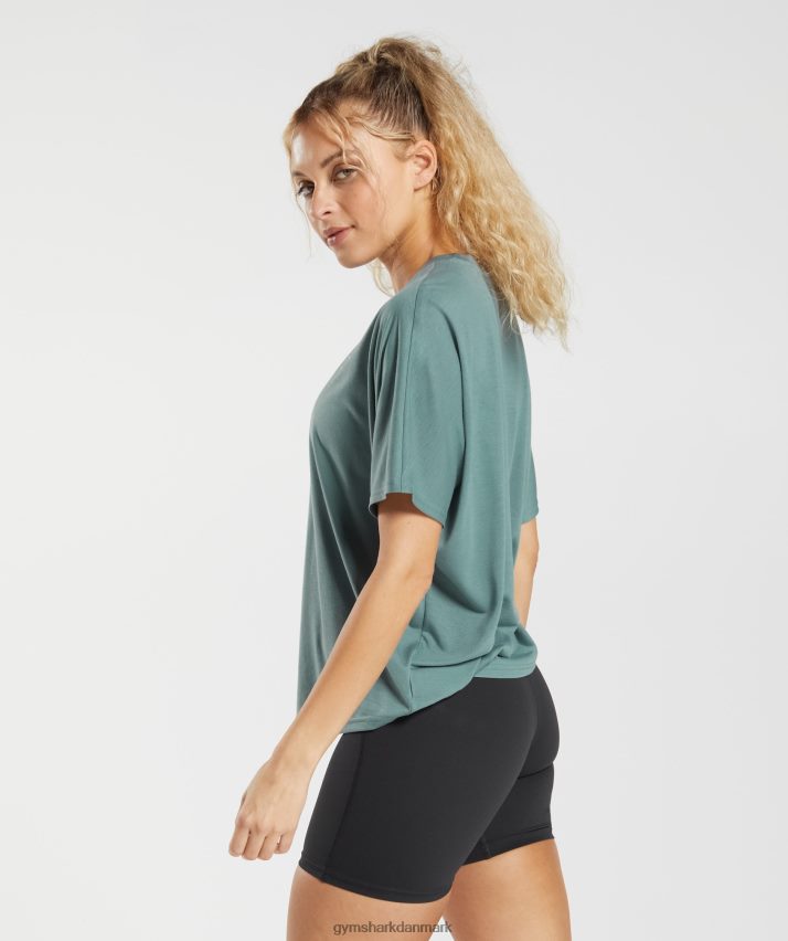 Kvinder Gymshark super blød t-shirt N4ZDDN415 torden blå