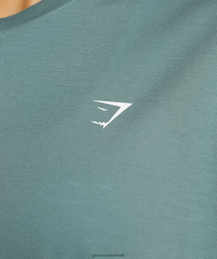 Kvinder Gymshark super blød t-shirt N4ZDDN415 torden blå