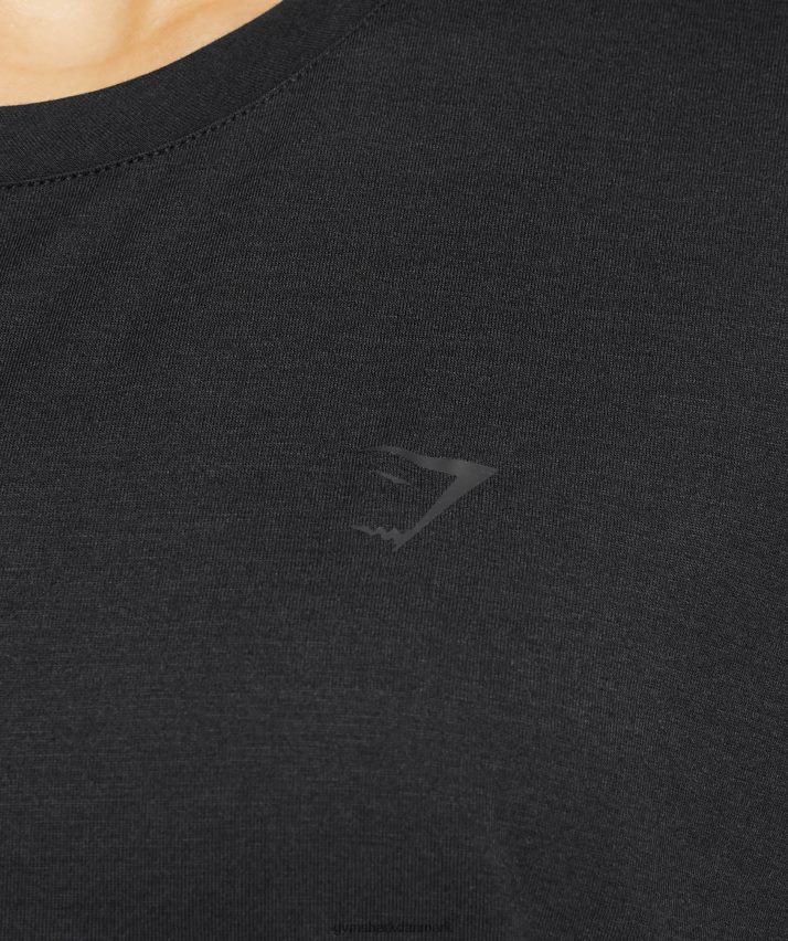 Kvinder Gymshark super blød t-shirt N4ZDDN418 sort