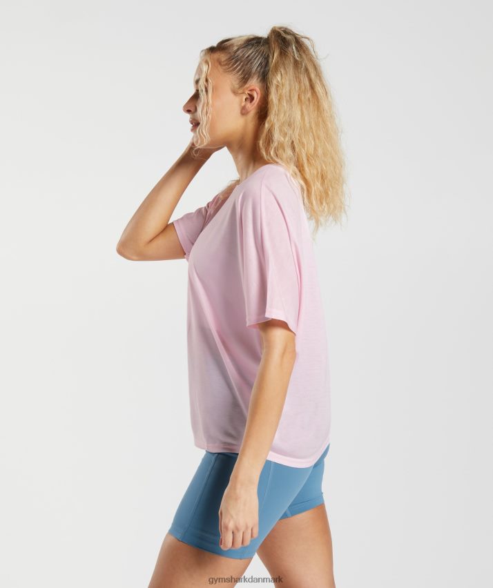 Kvinder Gymshark super blød t-shirt N4ZDDN425 kridt lyserød