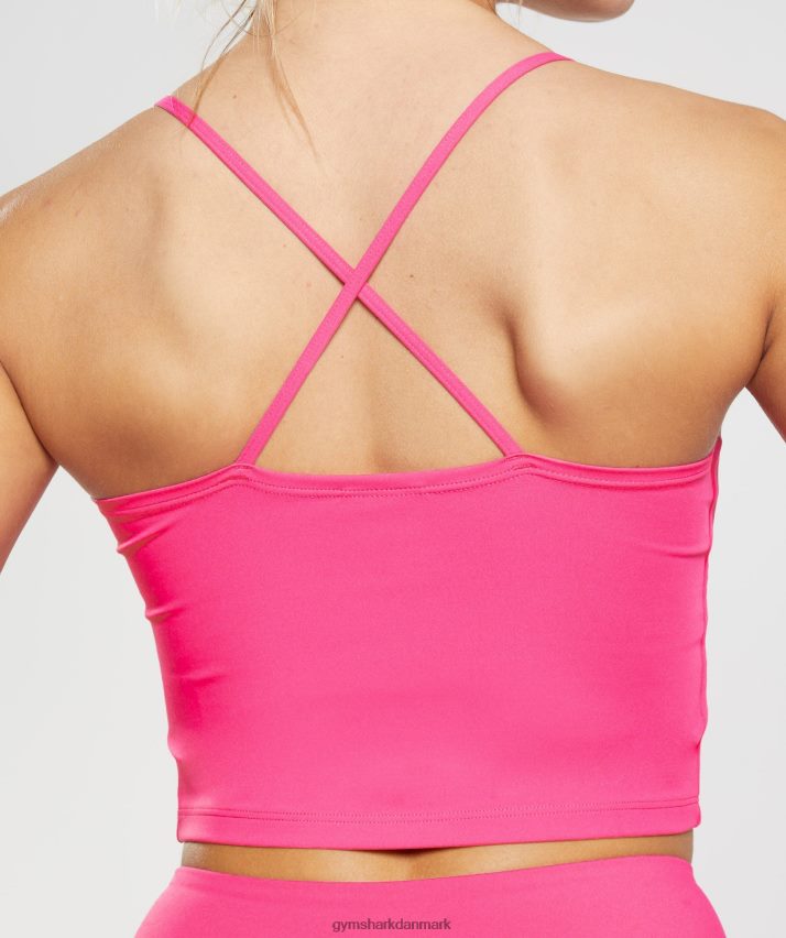 Kvinder Gymshark cami tank med stropper N4ZDDN505 lys fuchsia