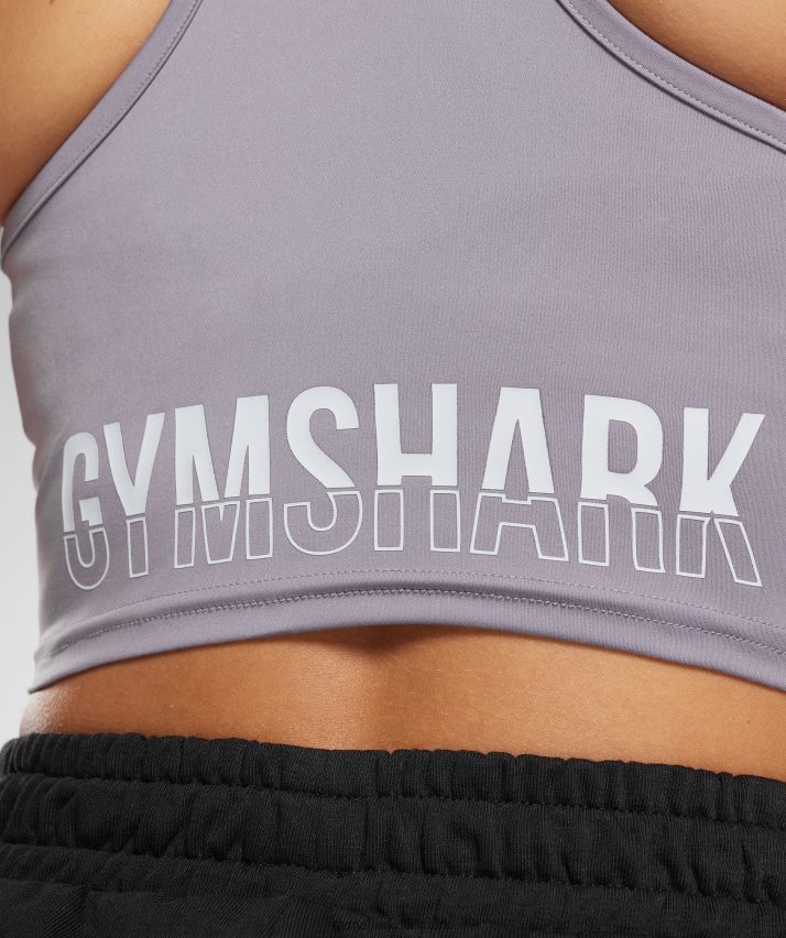 Kvinder Gymshark fraktionsafgrødetank N4ZDDN506 skifer lavendel