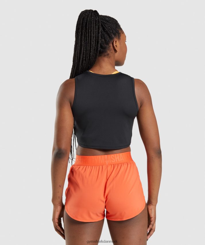 Kvinder Gymshark træningsafgrødetank N4ZDDN421 sort