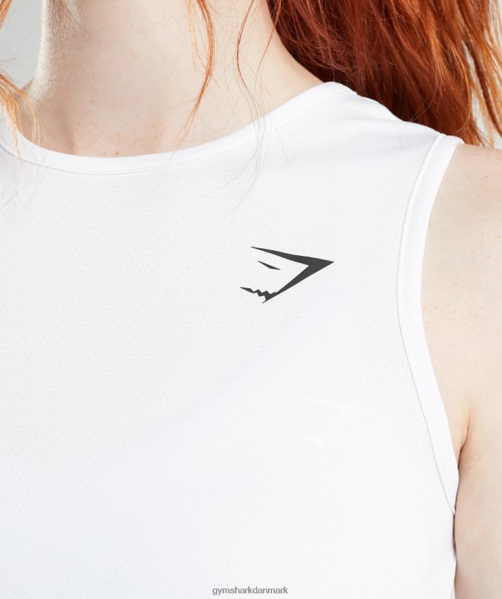 Kvinder Gymshark træningsafgrødetank N4ZDDN475 hvid
