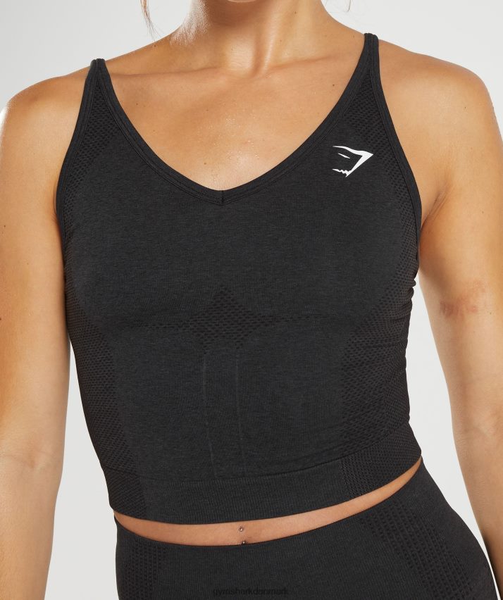 Kvinder Gymshark vital sømløs 2.0 midi tank N4ZDDN419 sort mergel