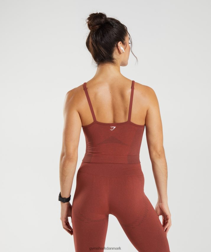 Kvinder Gymshark vital sømløs 2.0 midi tank N4ZDDN485 murstensrød mergel