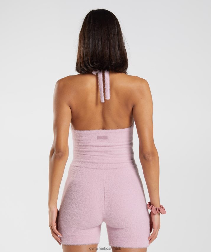 Kvinder Gymshark whitney eyelash strik midi grime top N4ZDDN464 presset kronblad pink