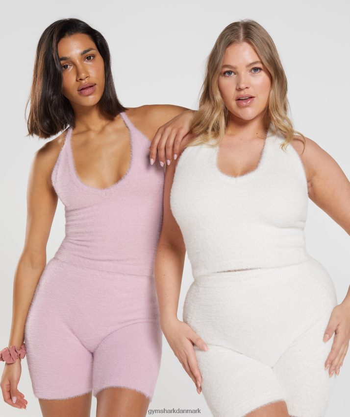 Kvinder Gymshark whitney eyelash strik midi grime top N4ZDDN464 presset kronblad pink