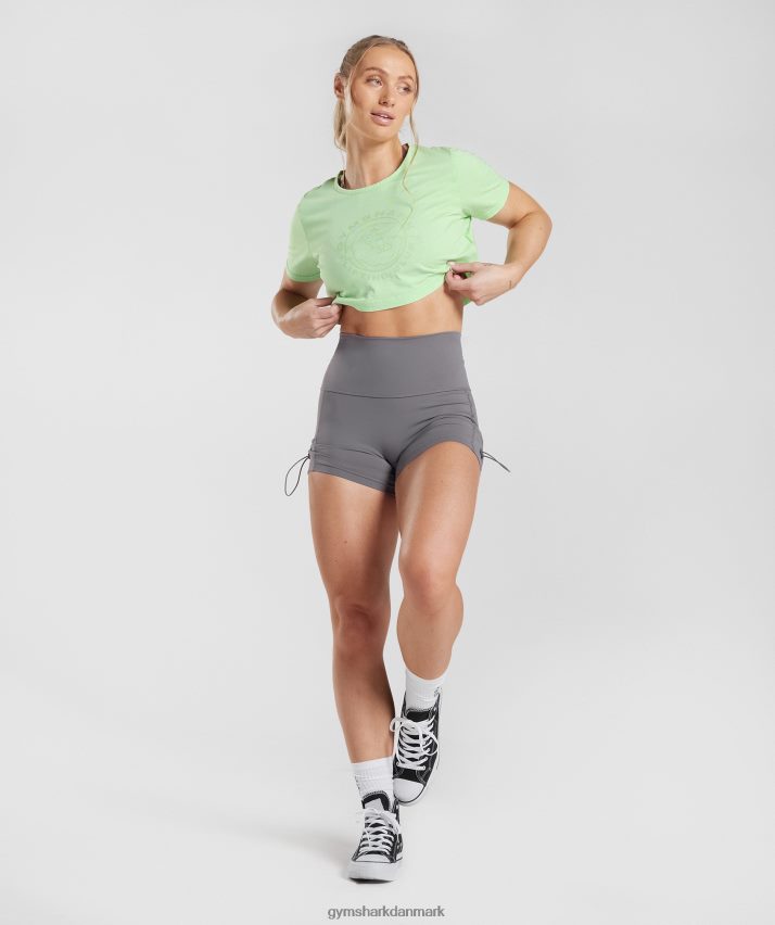 Kvinder Gymshark ældre crop top N4ZDDN503 frisk myntegrøn/syrevask