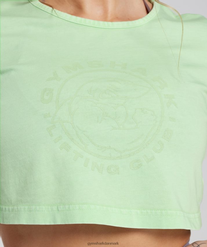Kvinder Gymshark ældre crop top N4ZDDN503 frisk myntegrøn/syrevask
