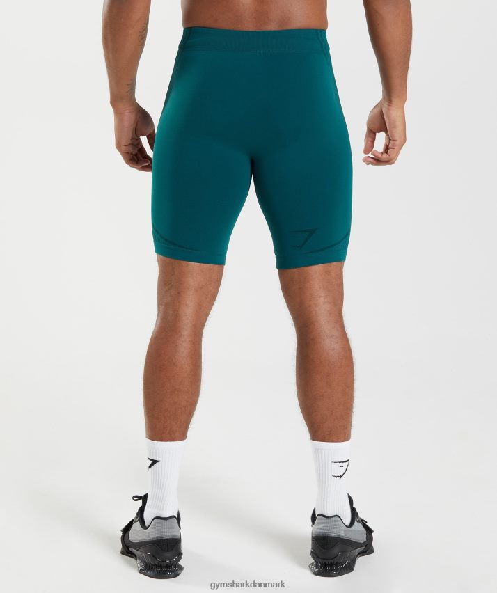 Mænd Gymshark 315 sømløse 1/2 shorts N4ZDDN1038 vinterblå/sort