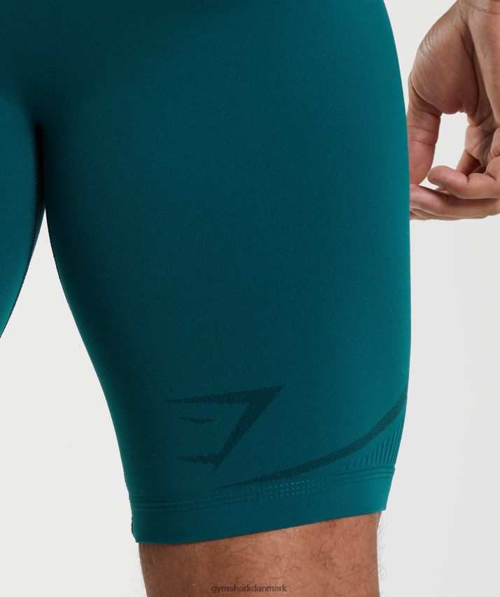Mænd Gymshark 315 sømløse 1/2 shorts N4ZDDN1038 vinterblå/sort