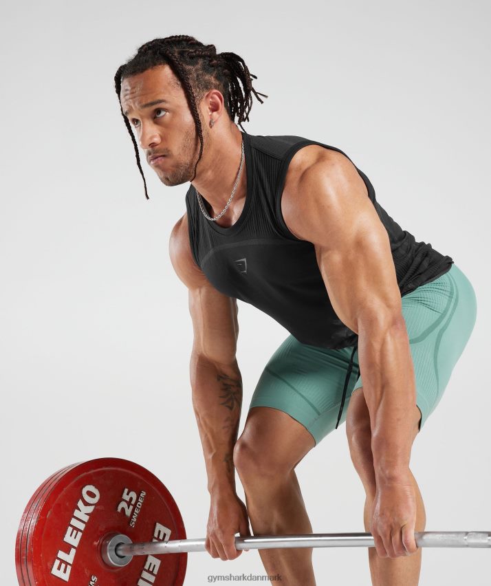 Mænd Gymshark 315 sømløse shorts N4ZDDN1034 blæk blågrøn/juvelgrøn