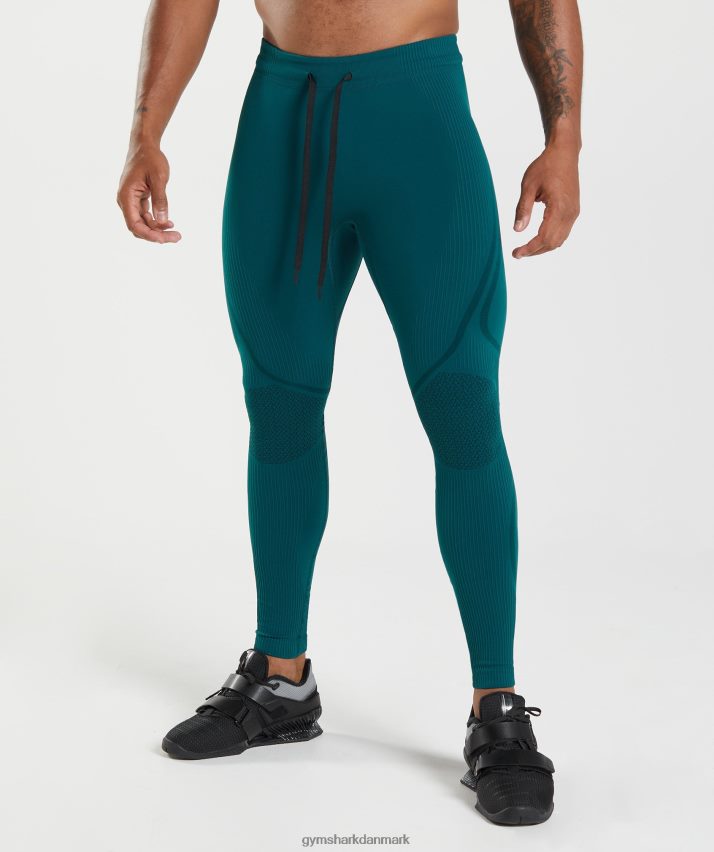 Mænd Gymshark 315 sømløse strømpebukser N4ZDDN1040 vinterblå/sort