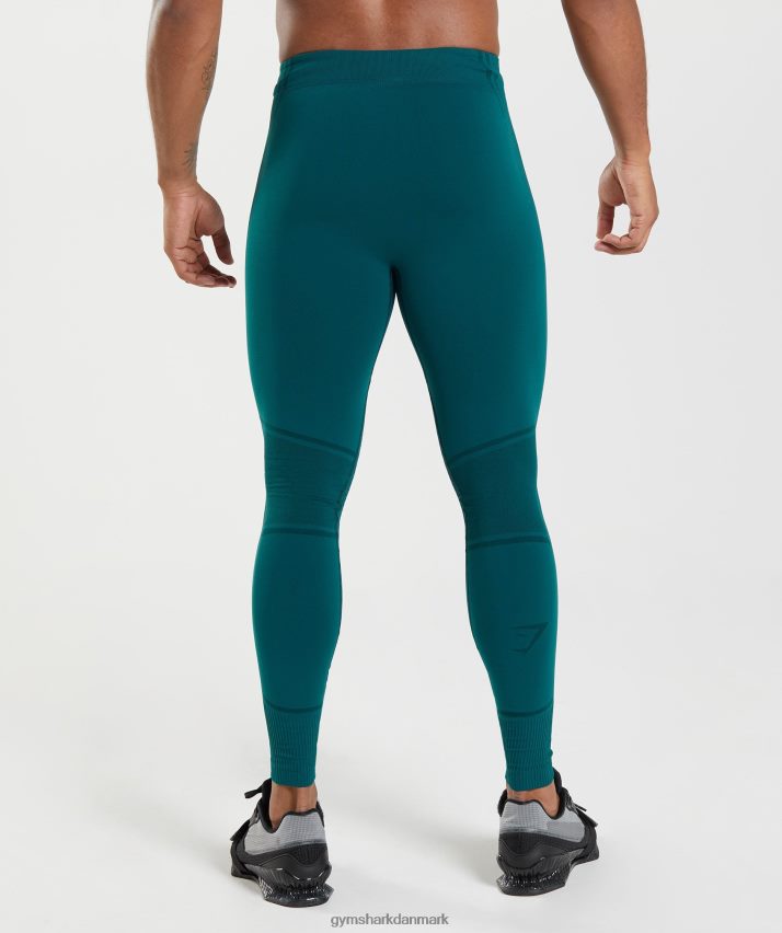 Mænd Gymshark 315 sømløse strømpebukser N4ZDDN1040 vinterblå/sort