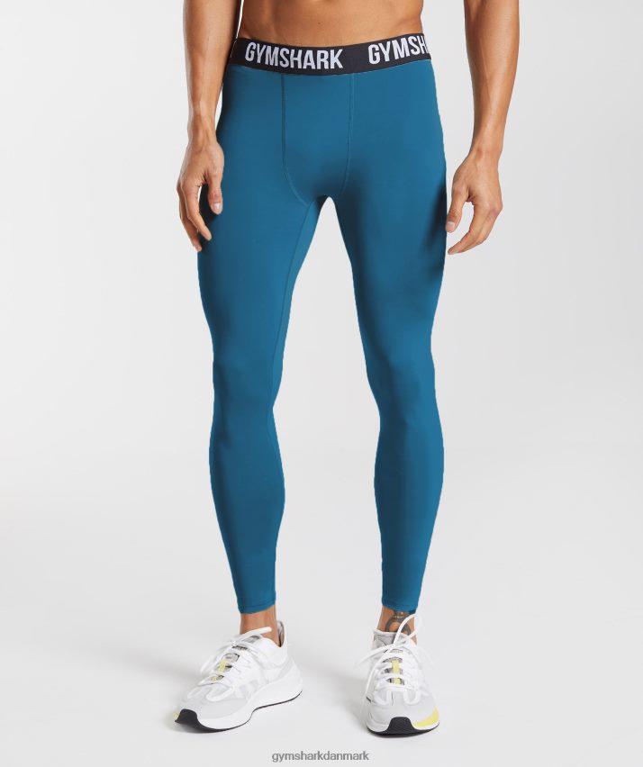 Mænd Gymshark element baselayer legging N4ZDDN1041 atlantisk blå