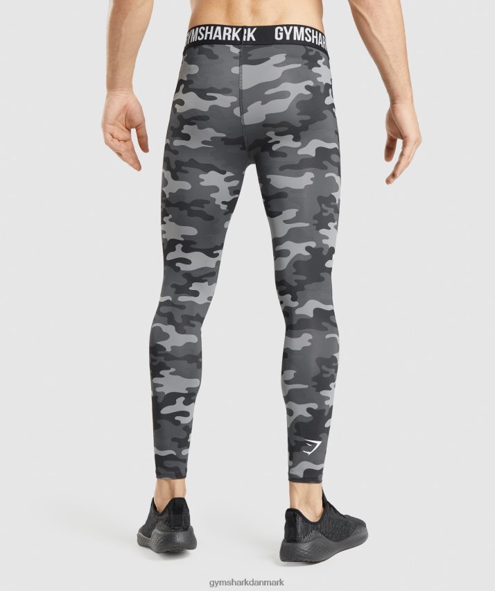 Mænd Gymshark element baselayer leggings N4ZDDN1036 gråt print