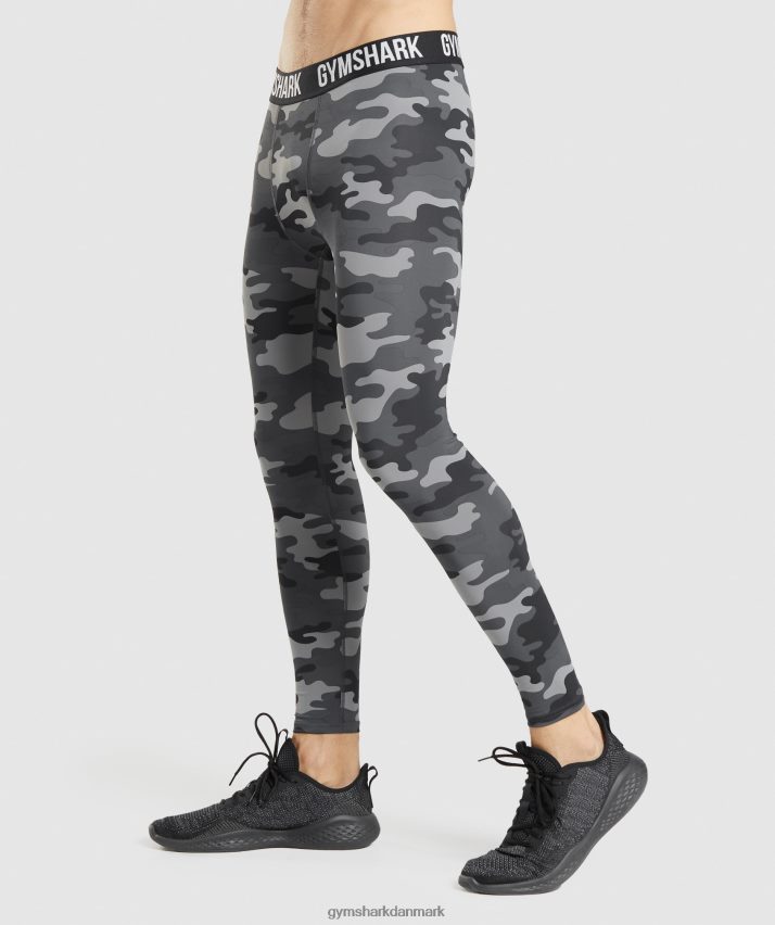 Mænd Gymshark element baselayer leggings N4ZDDN1036 gråt print