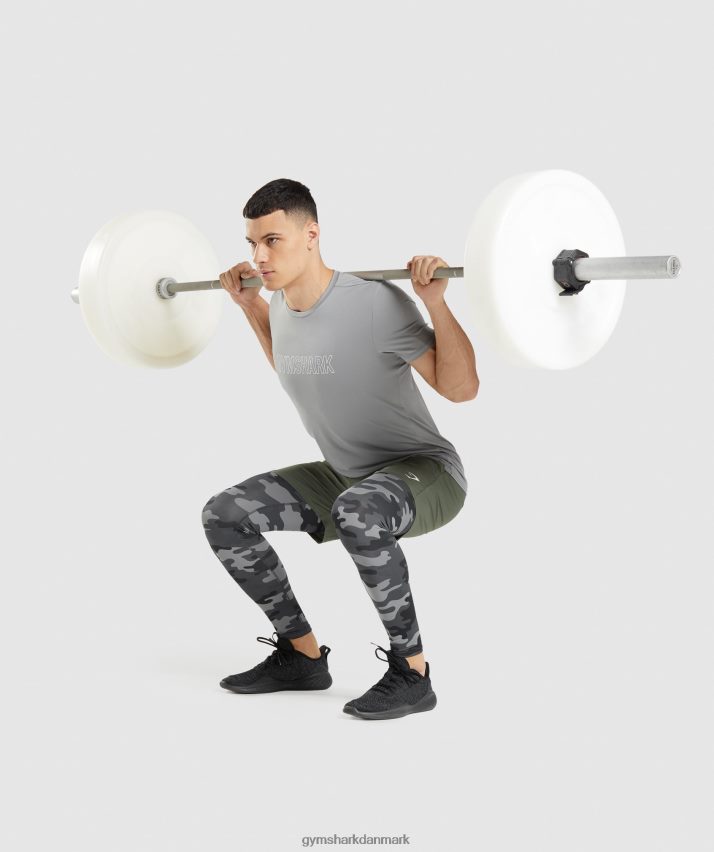 Mænd Gymshark element baselayer leggings N4ZDDN1036 gråt print