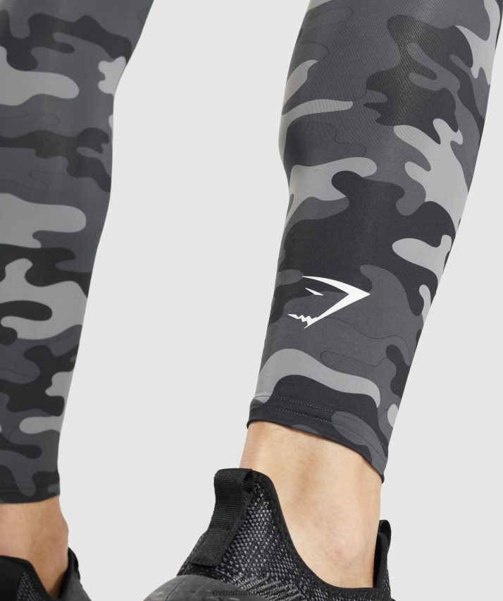 Mænd Gymshark element baselayer leggings N4ZDDN1036 gråt print