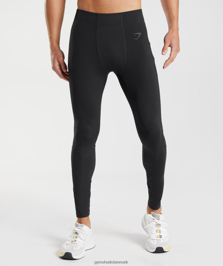 Mænd Gymshark kontrol baselayer leggings N4ZDDN1029 sort
