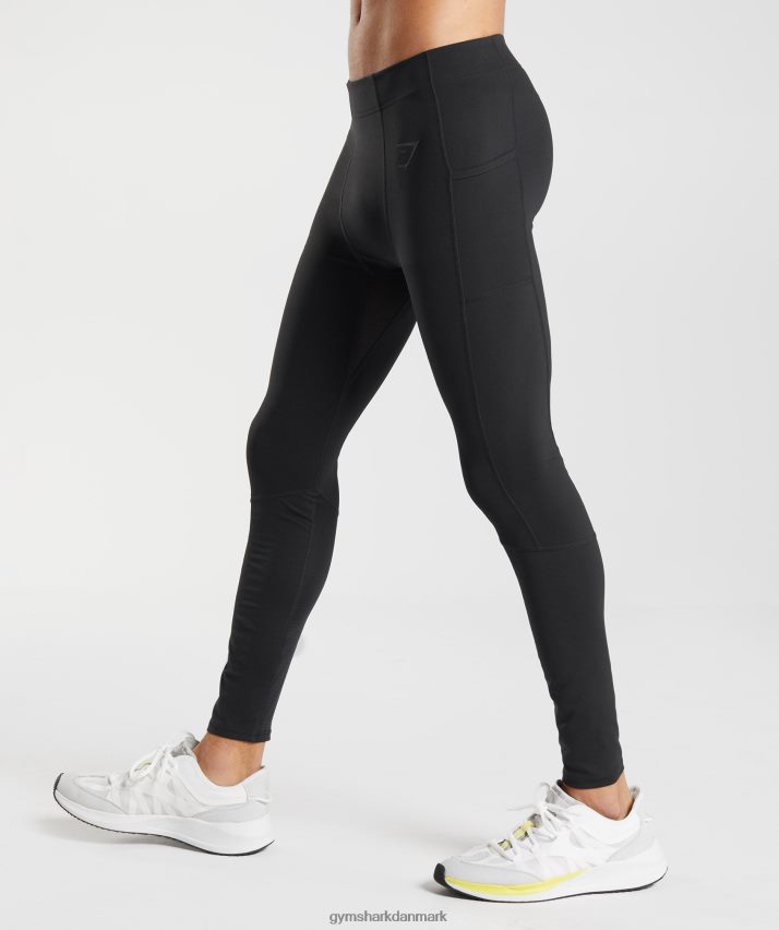 Mænd Gymshark kontrol baselayer leggings N4ZDDN1029 sort
