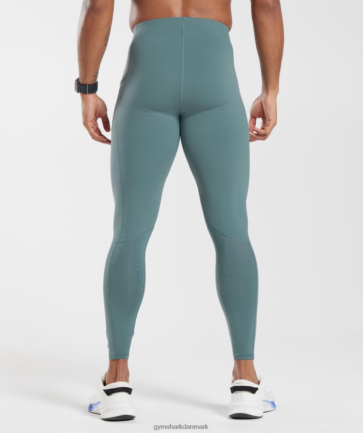 Mænd Gymshark kontrol baselayer leggings N4ZDDN1033 torden blå