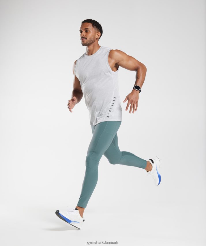 Mænd Gymshark kontrol baselayer leggings N4ZDDN1033 torden blå