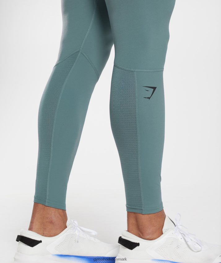 Mænd Gymshark kontrol baselayer leggings N4ZDDN1033 torden blå