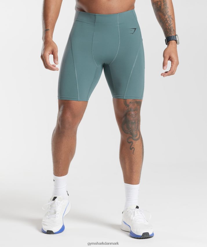 Mænd Gymshark kontrol baselayer shorts N4ZDDN1031 torden blå