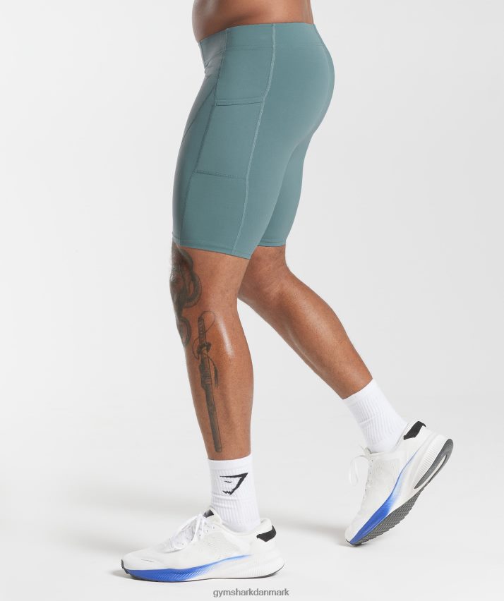 Mænd Gymshark kontrol baselayer shorts N4ZDDN1031 torden blå