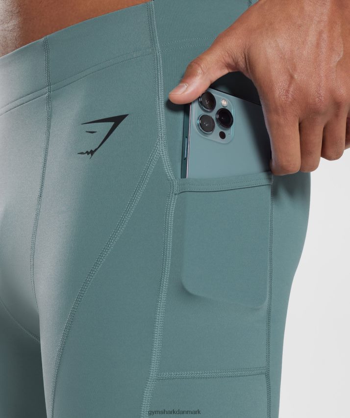 Mænd Gymshark kontrol baselayer shorts N4ZDDN1031 torden blå
