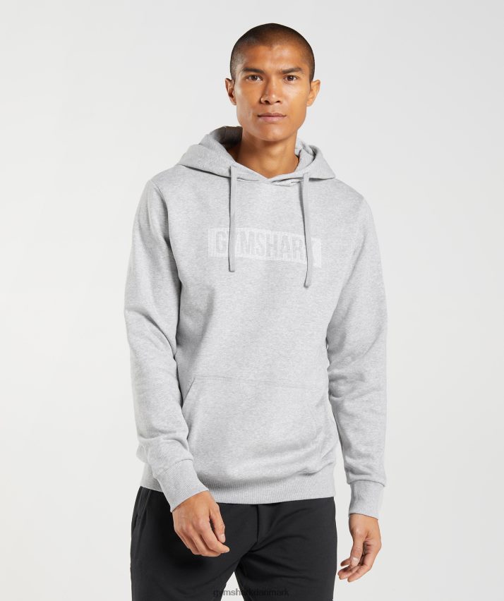 Mænd Gymshark blok hættetrøje N4ZDDN868 lysegrå mergel