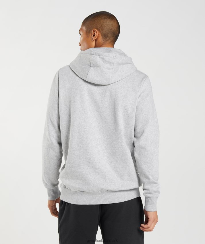 Mænd Gymshark blok hættetrøje N4ZDDN868 lysegrå mergel