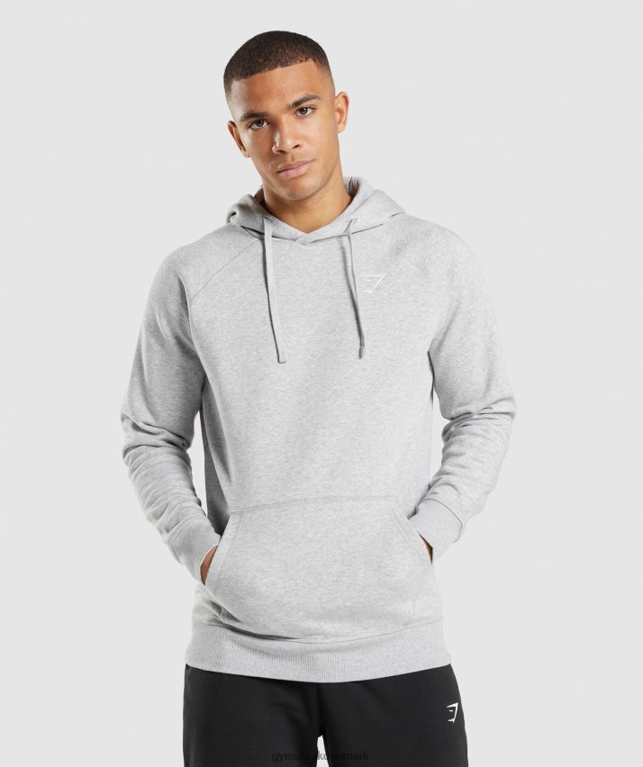 Mænd Gymshark crest hættetrøje N4ZDDN789 lysegrå mergel