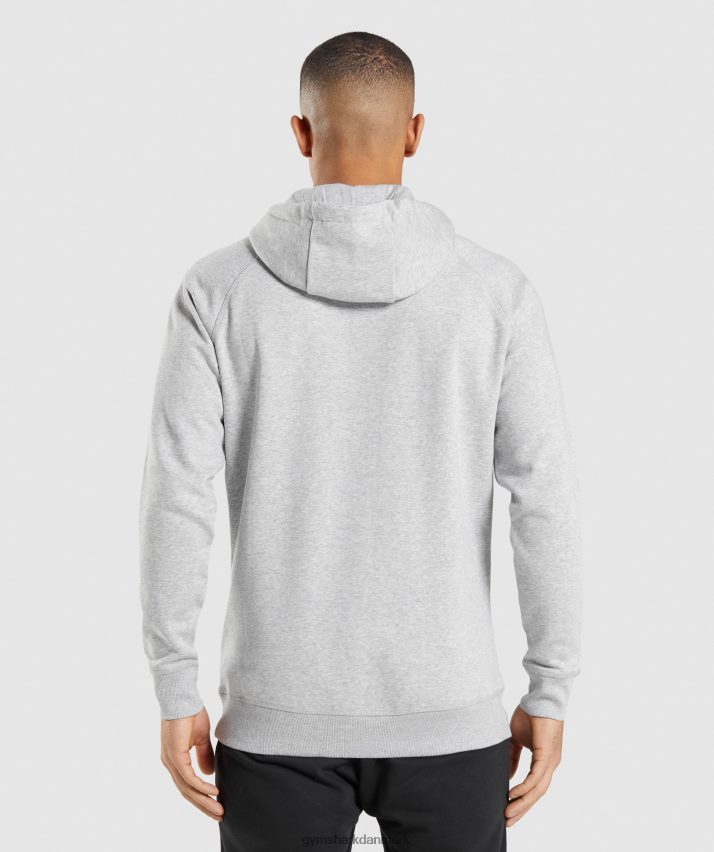 Mænd Gymshark crest hættetrøje N4ZDDN789 lysegrå mergel