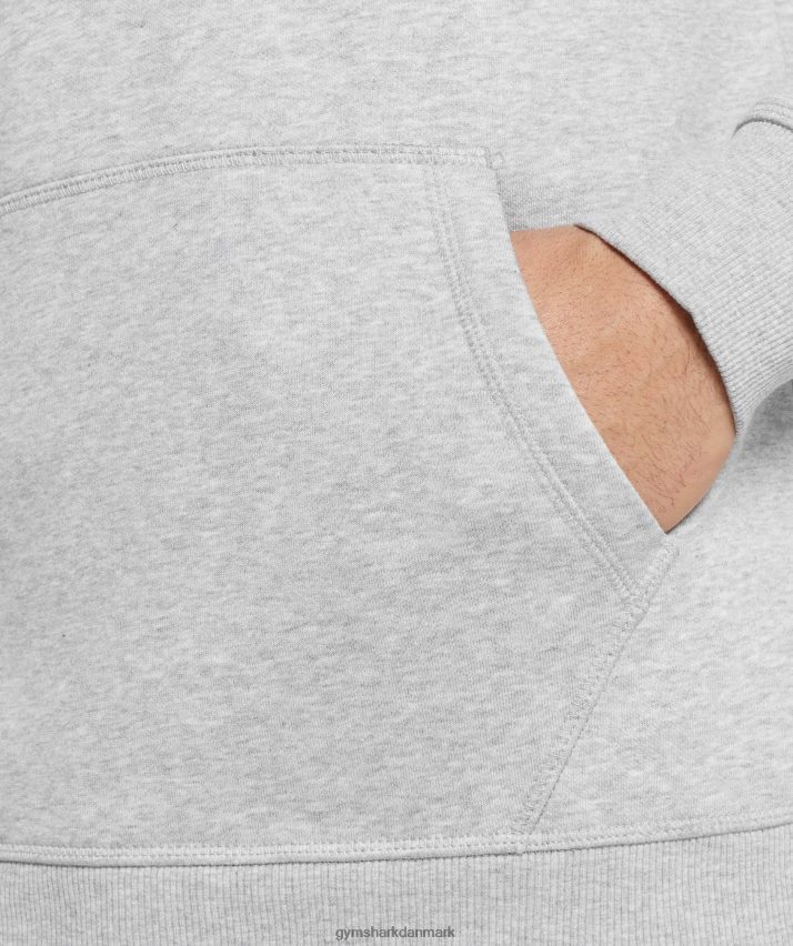 Mænd Gymshark crest hættetrøje N4ZDDN789 lysegrå mergel