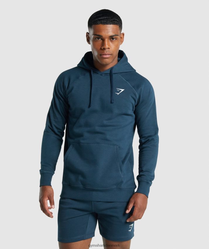 Mænd Gymshark crest hættetrøje N4ZDDN793 flåde