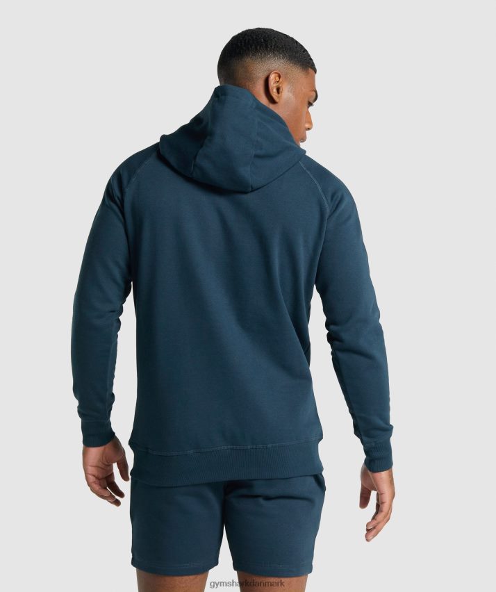 Mænd Gymshark crest hættetrøje N4ZDDN793 flåde
