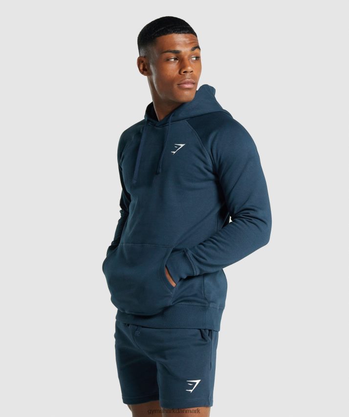 Mænd Gymshark crest hættetrøje N4ZDDN793 flåde