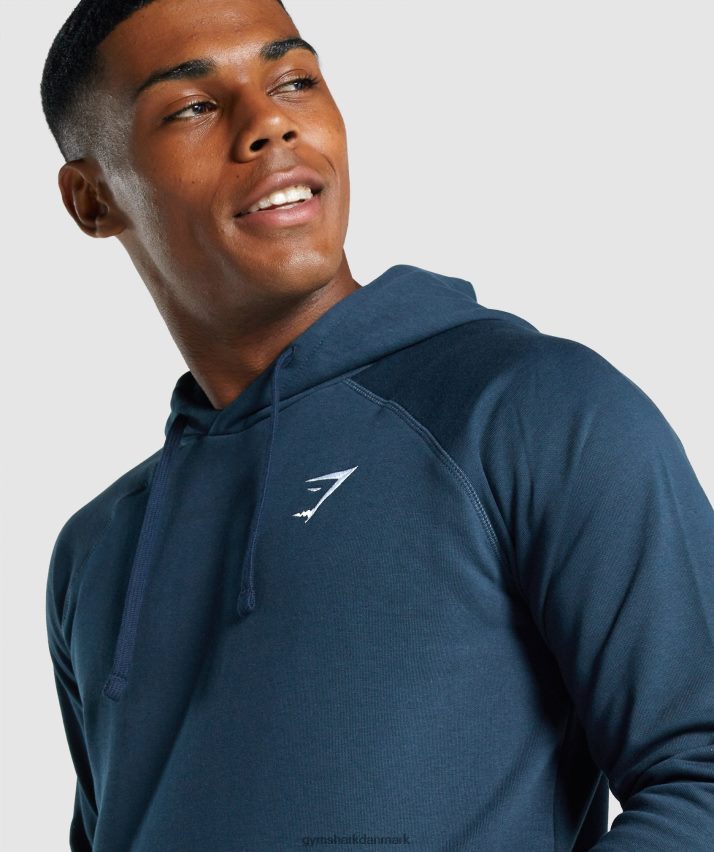 Mænd Gymshark crest hættetrøje N4ZDDN793 flåde