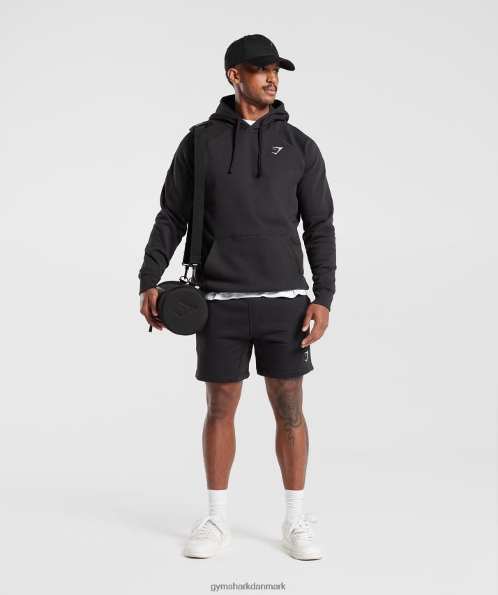 Mænd Gymshark crest hættetrøje N4ZDDN808 sort